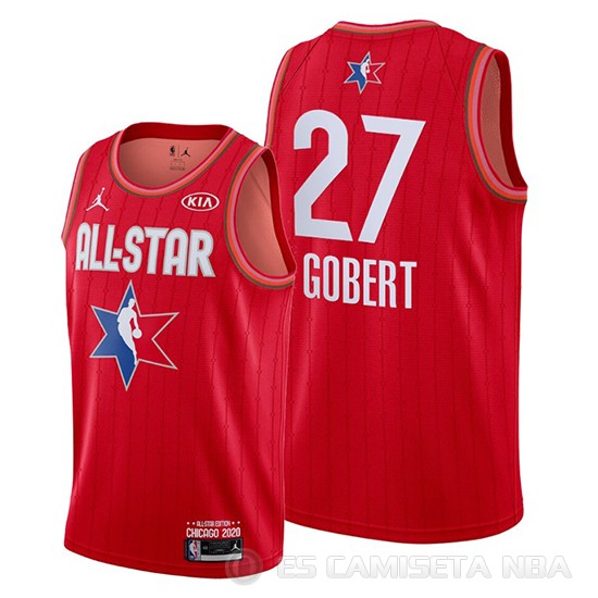 Camiseta Rudy Gobert #27 All Star 2020 Utah Jazz Rojo - Haga un click en la imagen para cerrar